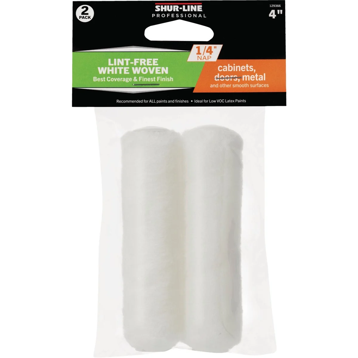 Traditional Shur-Line 4 In. x 1 4 In. Woven Roller Cover 2-Pack Powerful