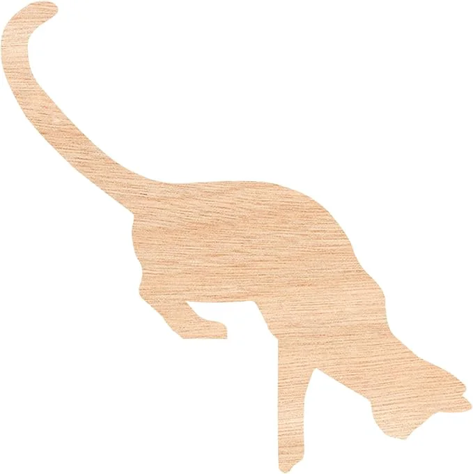Selected Unfinished Wood Cat Climbing Door Laser Cut Cat Door Toy DIY Wooden Cat Fashionable