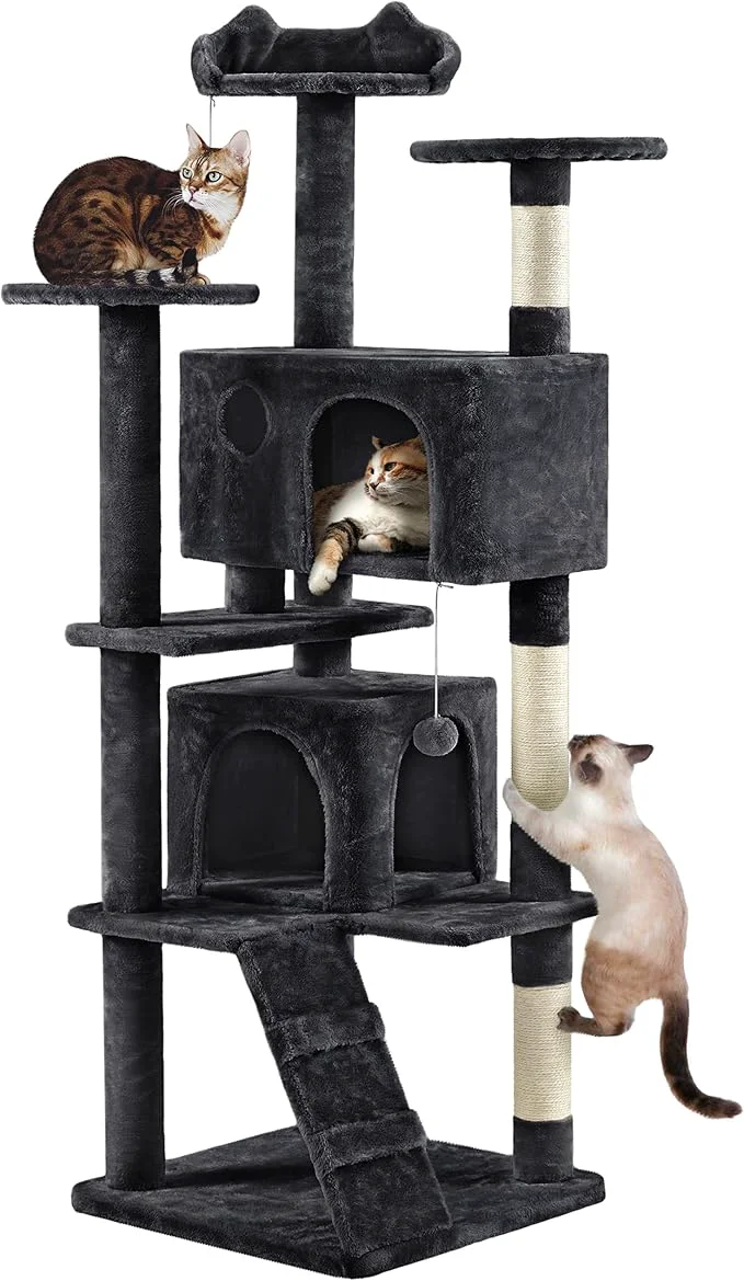 Sophisticated Yaheetech Multi-Level Cat Tree for Large Cats High-End