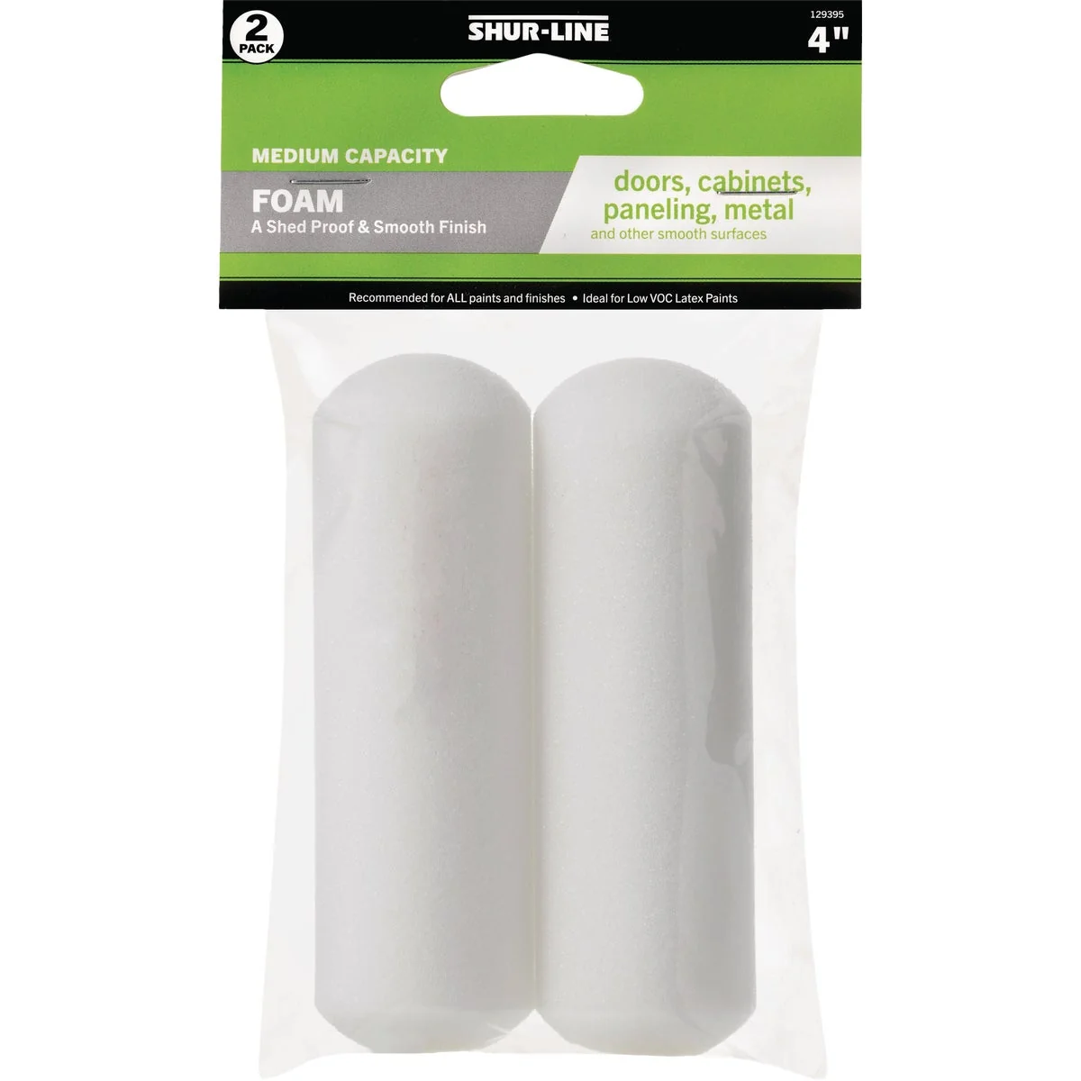 User-Friendly Shur-Line 4 In. x In. Foam Roller Cover 2-Pack Consistent