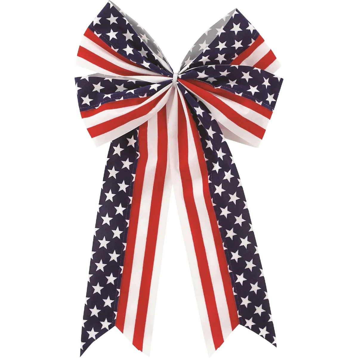 Original Design Holiday Trims 12 In. W. x 21 In. L. 4-Loop Elegant Patriotic Bow Effective