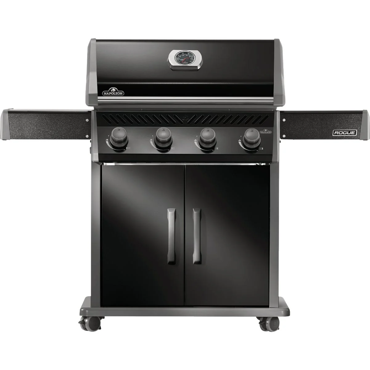 World-Class Napoleon Rogue 525 4-Burner Natural Gas with Stainless Steel Grids Grill Black Recyclable