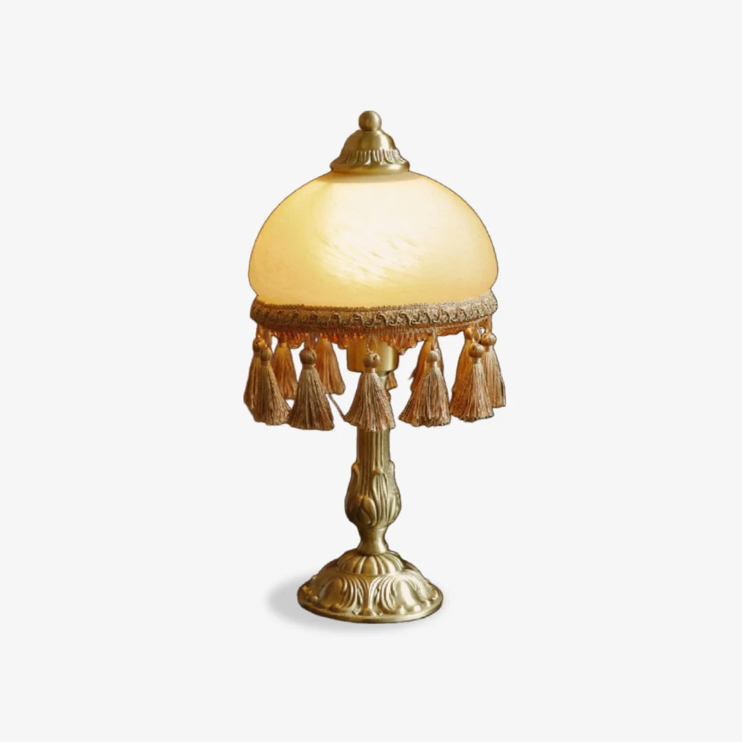 Lightweight TAn tafellamp met kwastjes Trusted