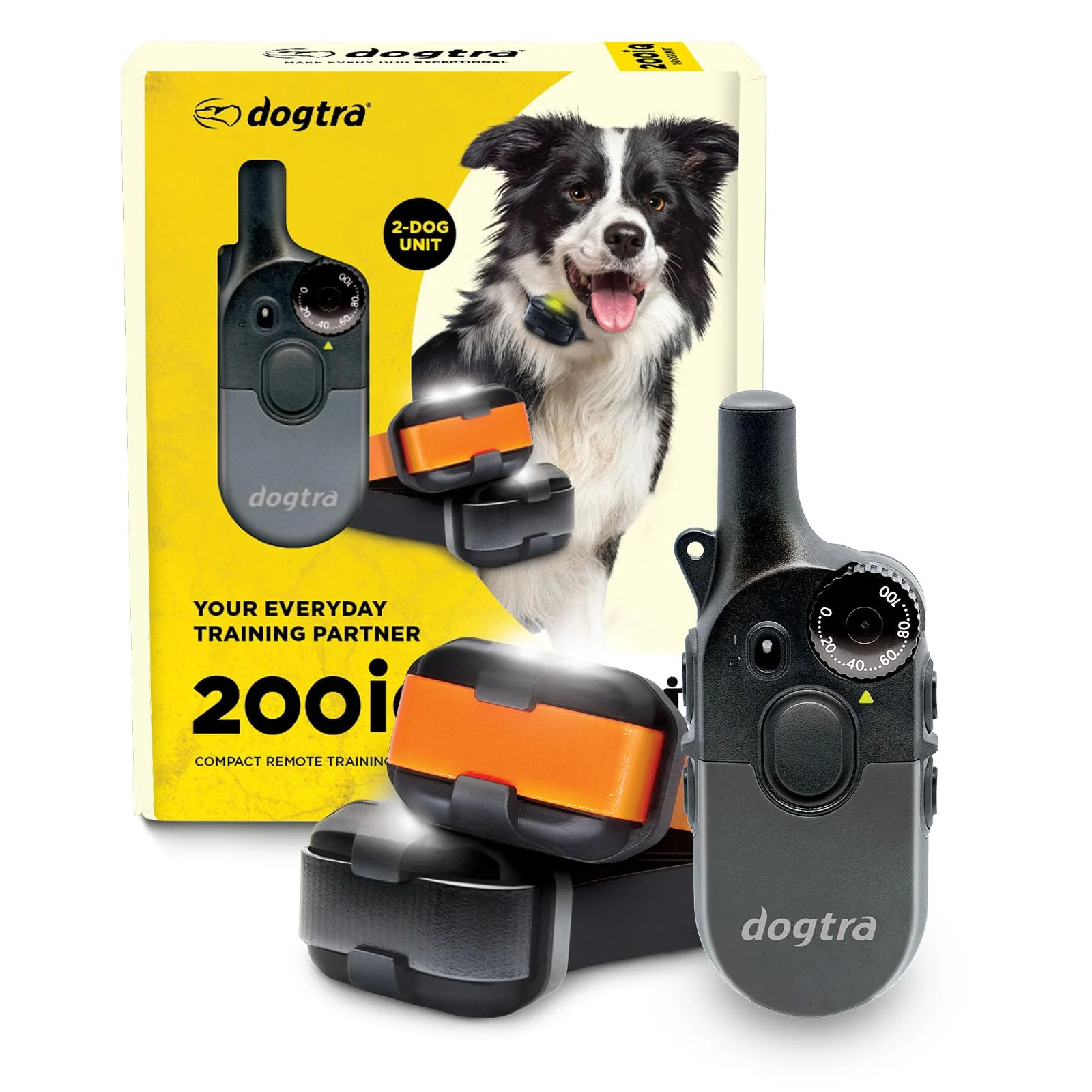 Soft Dogtra 200iQ 2-Dog Remote Training E-Collar – 100 Levels One-Handed Control Waterproof Environmentally Friendly