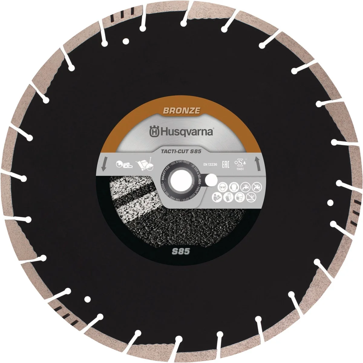 Contemporary Husqvarna 14 In. Tacti-Cut S85 Continuous Rim Diamond Blade Powerful