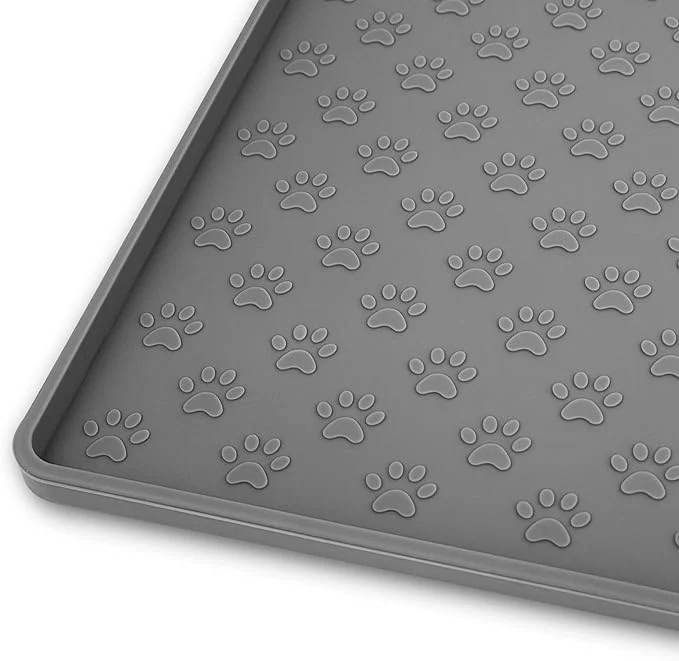 Selected Ptlom Grey Pet Placemat for Dog and Cat Waterproof Anti-Slip Pet Feeding Bowl Mats for Food and Water Small Medium Large Tray Mat Prevent Residues from Spilling to Floor Silicone 31.5 23.6 About ThisOverview Verified
