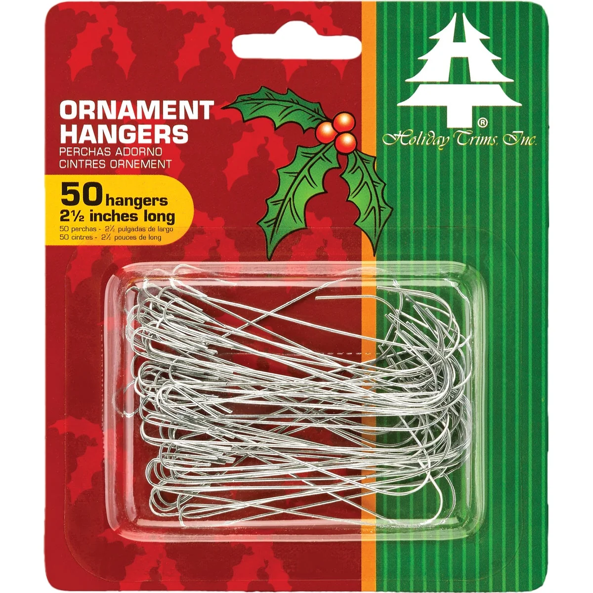 Original Design Holiday Trims Giant Silver Ornament Hooks 50-Pack Fine