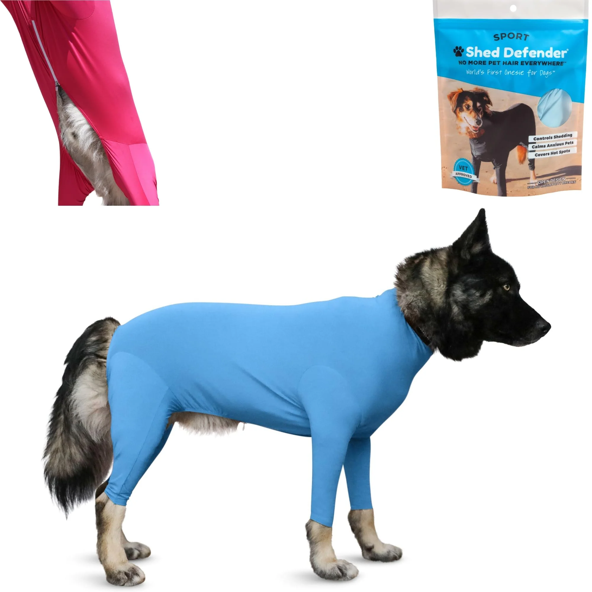 Exceptional Shed Defender Sport Dog Onesie – Lightweight Breathable Shed Containment Bodysuit Contemporary