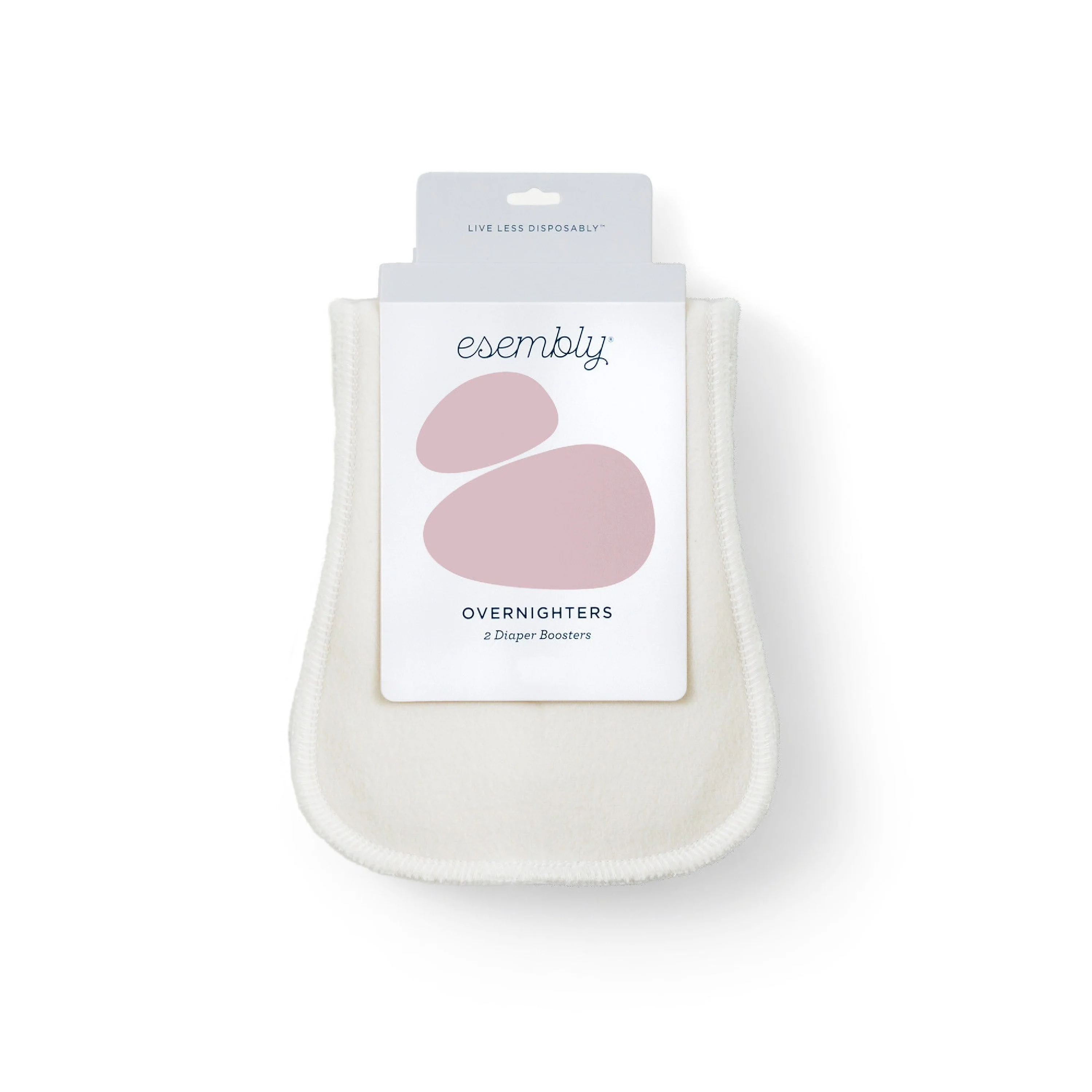 Lightweight Esembly Baby Overnighter Cloth Diaper Boosters made of unbleached Organic Cotton User-Friendly