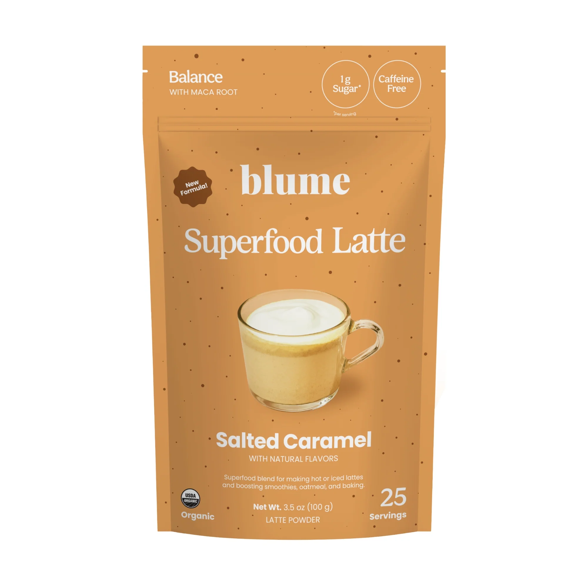 First-Class blume Organic Salted Caramel Latte Powder Environmentally Friendly