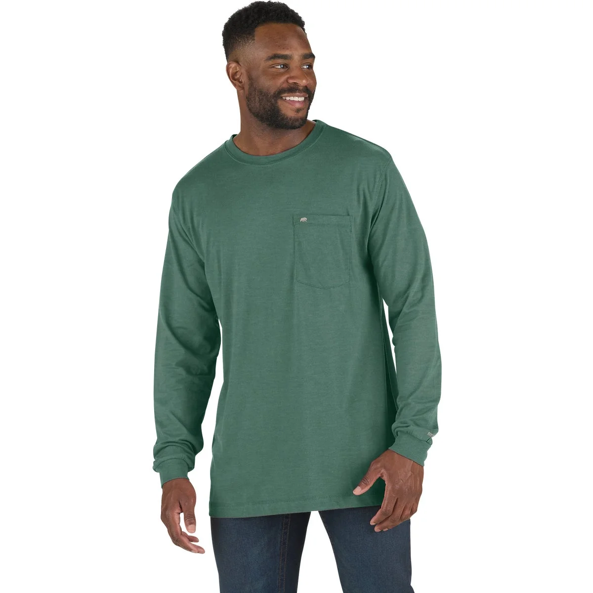 Smooth Berne Performance Men’s 2XL Pine Green Long Sleeve Pocket T-Shirt High-Quality