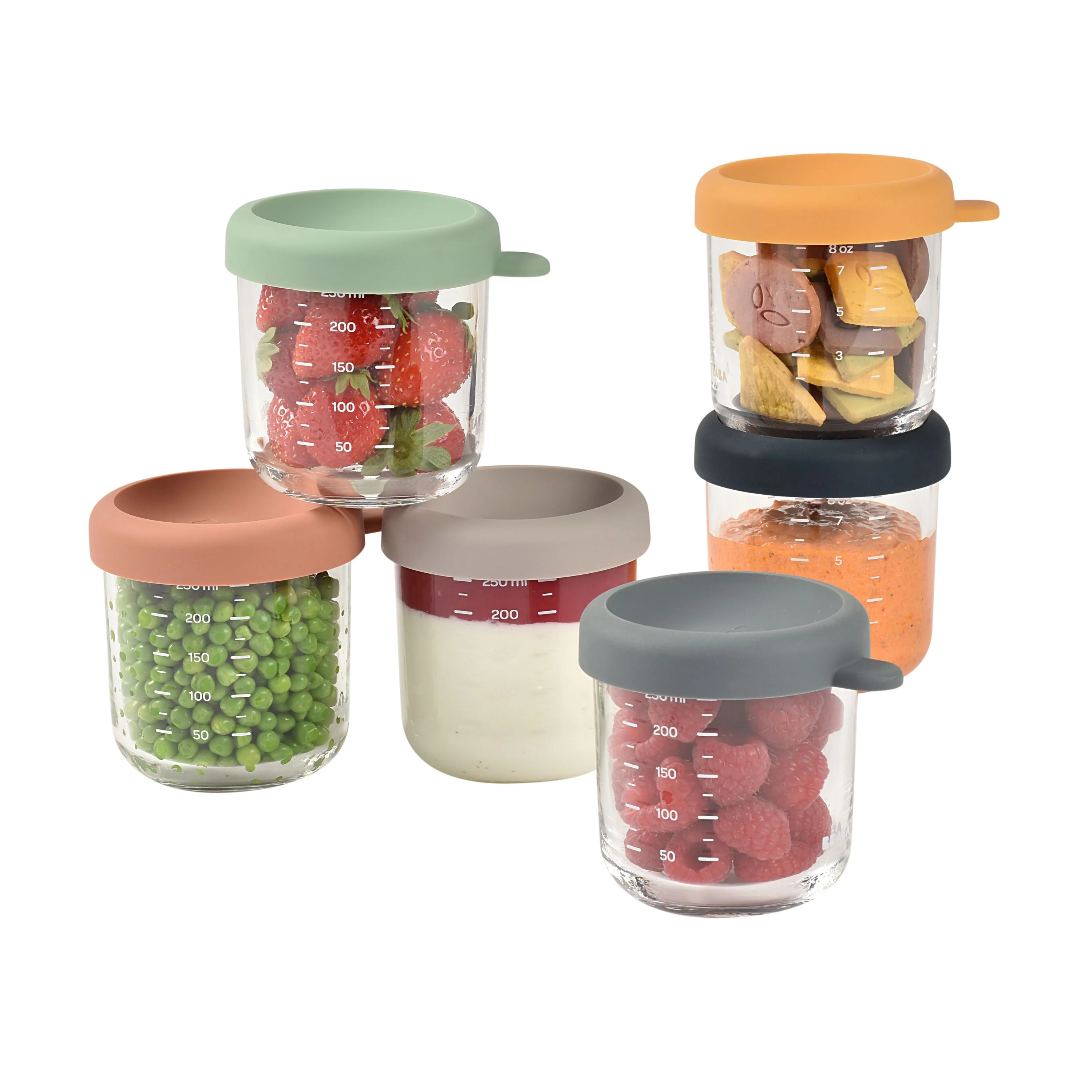 Detailed BEABA Glass Baby Food Jars Functional