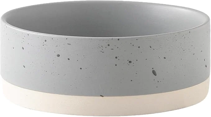 Casual Oslo Ceramic Dog Bowl – 6” Dog Food Water Bowl for Medium and Large Dogs Heavy Duty Non-Slip Dog Dish Modern Scandi-Style Stoneware Pet Feeder Bowl Dishwasher Safe 30Oz Grey About ThisOverview Outstanding