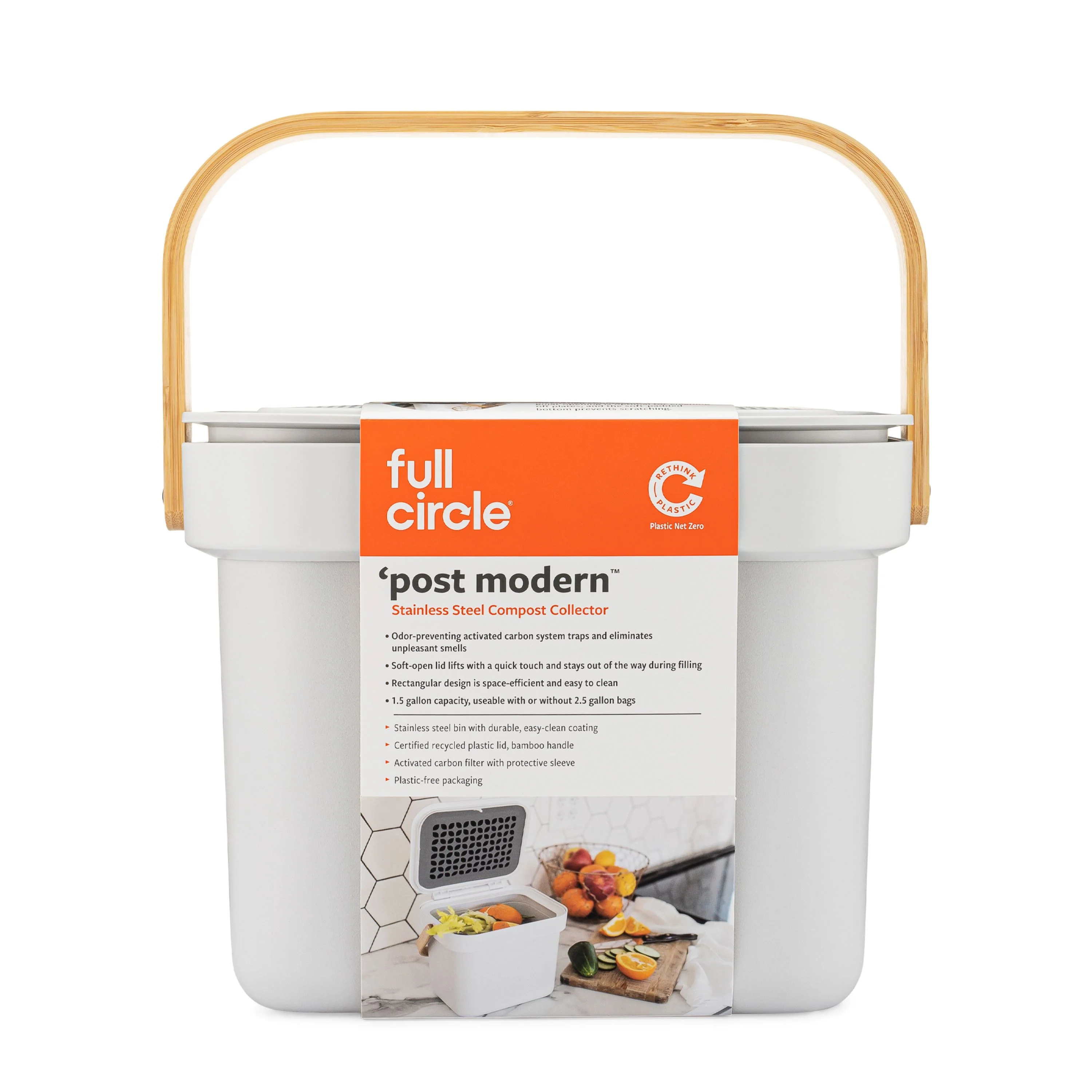 Detailed Full Circle Post Modern Compost Bin Secure
