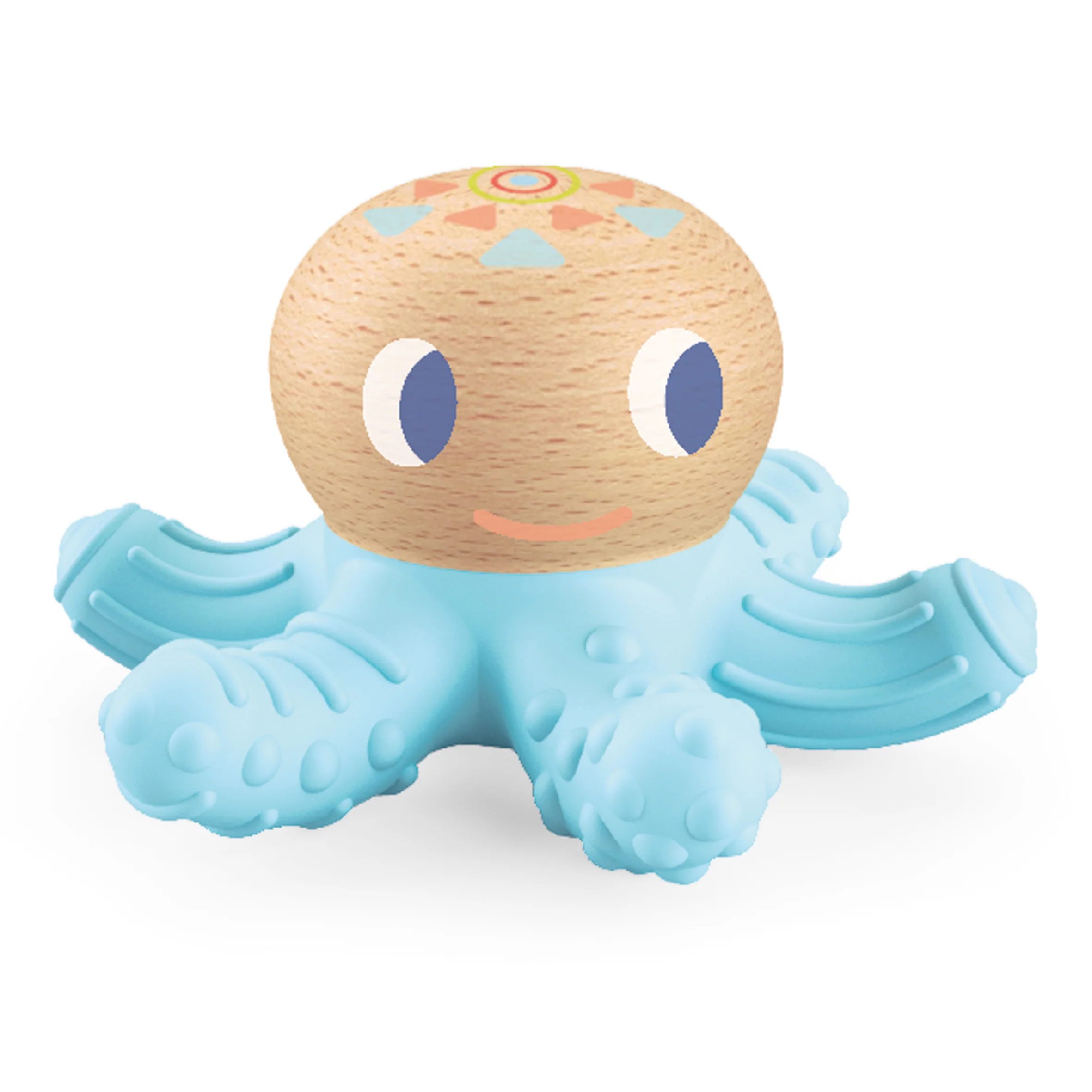 Practical DJECO BabySquidi Infant Teether made with FSC® Wood 0 Months Comfortable