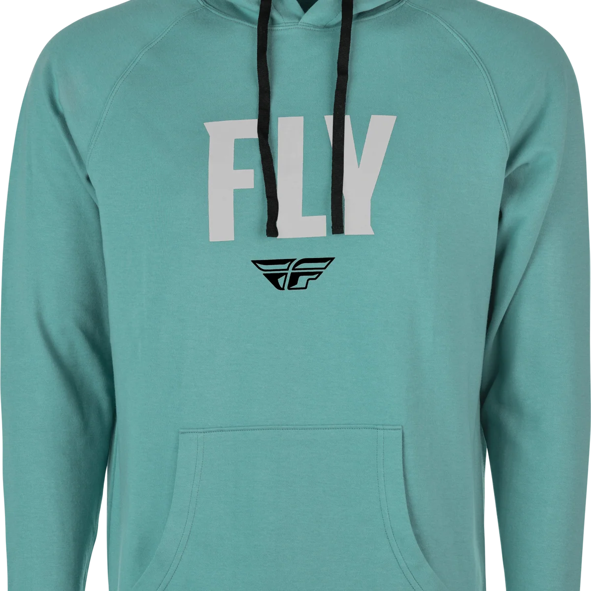 Traditional Fly Weekender Pullover Hoodie Sea Green Grey Lg Elegant