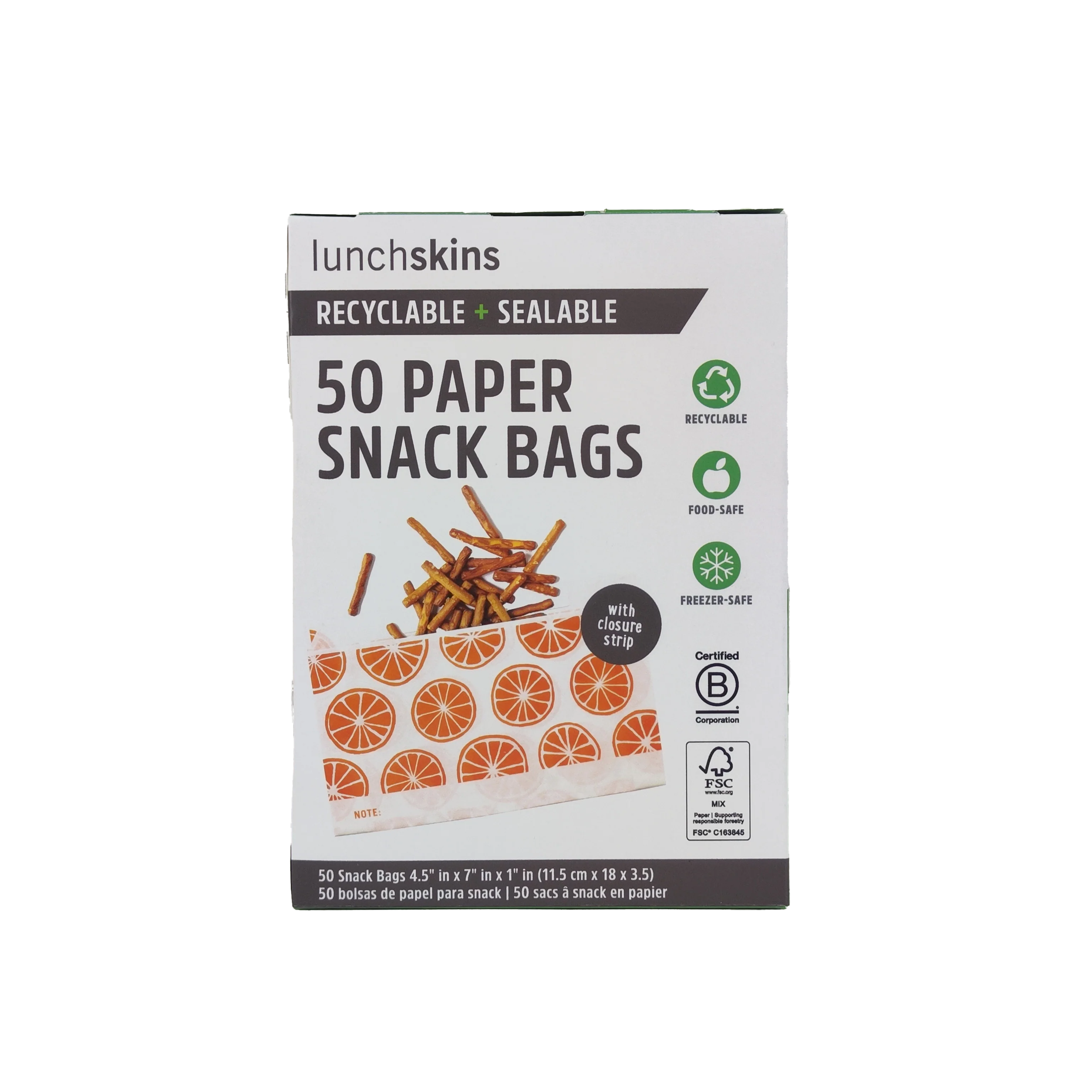 Powerful Lunchskins Paper Snack Bags – Orange Verified