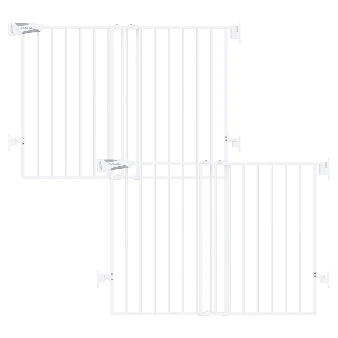 Advanced Babelio Baby Gate for Stairs Kitchen Doorways No Bottom Bar Easy Proven