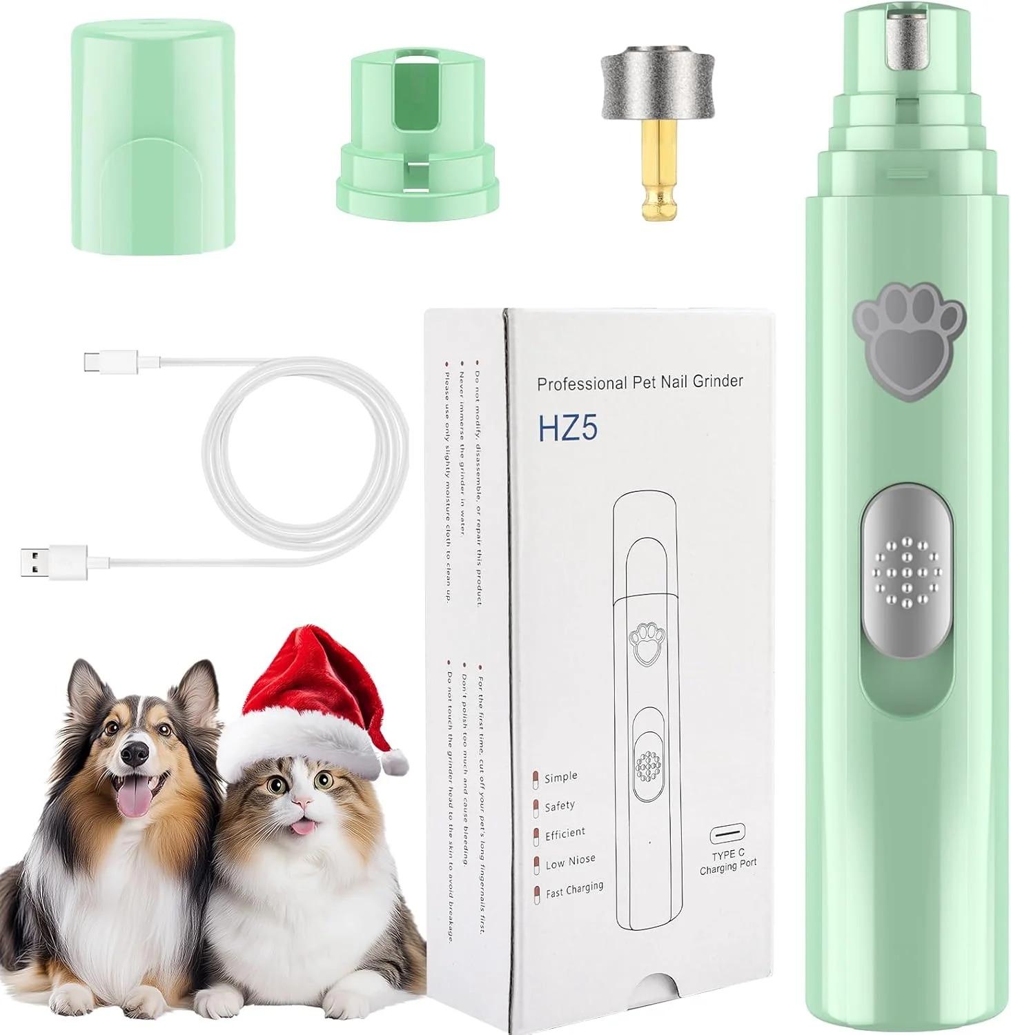 Proven VIWIK Dog Nail Grinder 2-Speed Rechargeable Dog Nail Trimmers for Large Medium Small Dogs Upgrade Professional Electric Pet Paws Grooming Quiet Puppy Grooming Tool for Dogs Cats World-Class