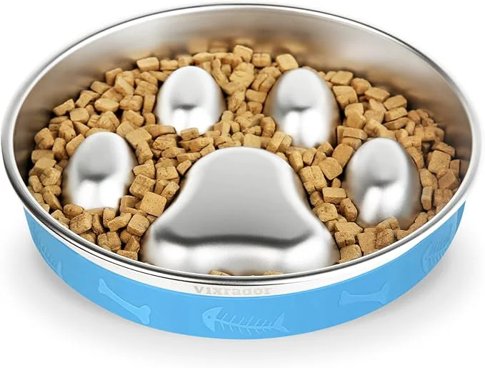 Trusted Slow Feeder Dog Bowls Stainless Steel 2 Cups Blue Non-Slip for Small Medium Sized Dogs Slow Down Eating Dog Bowl for Fast EatersAbout ThisOverview Premium Material