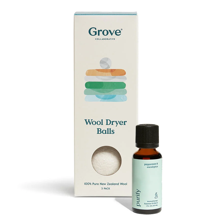 Fashionable Grove Co. Wool Dryer Balls Purify Essential Oil Blend High-Performance