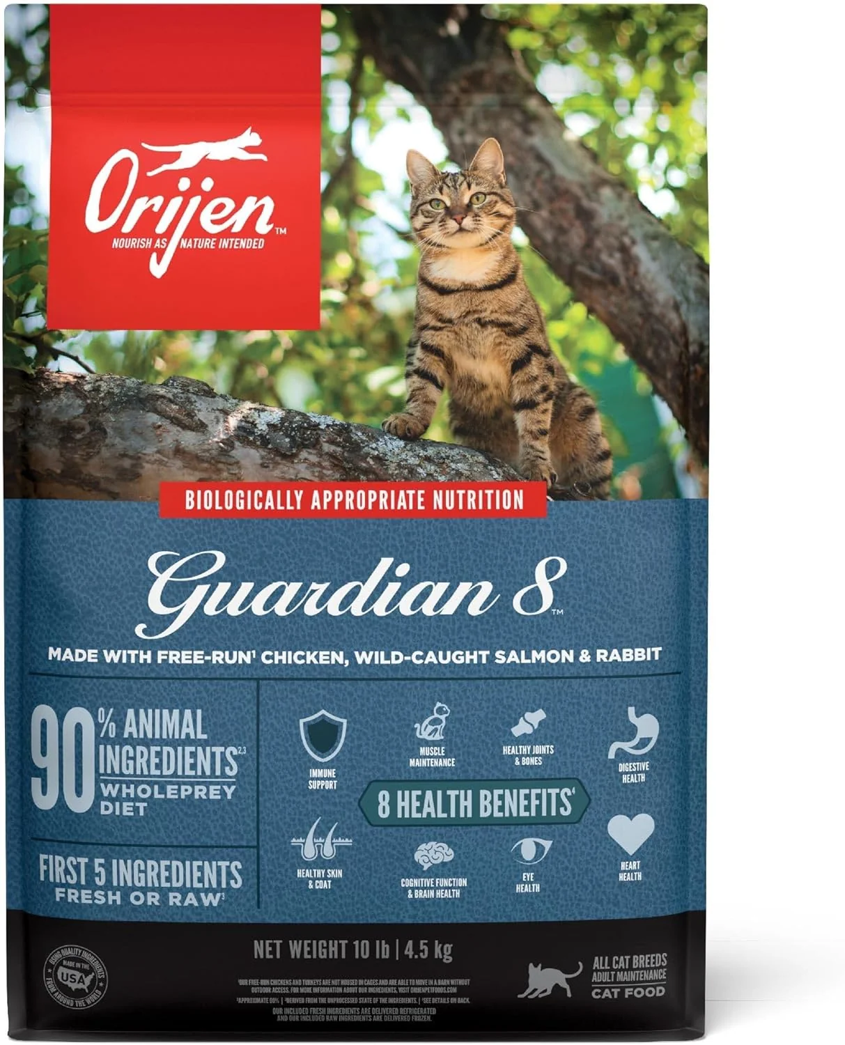 Selected ORIJEN Guardian 8 Grain High Protein Premium Dry Cat Food 10lb Bag Sophisticated