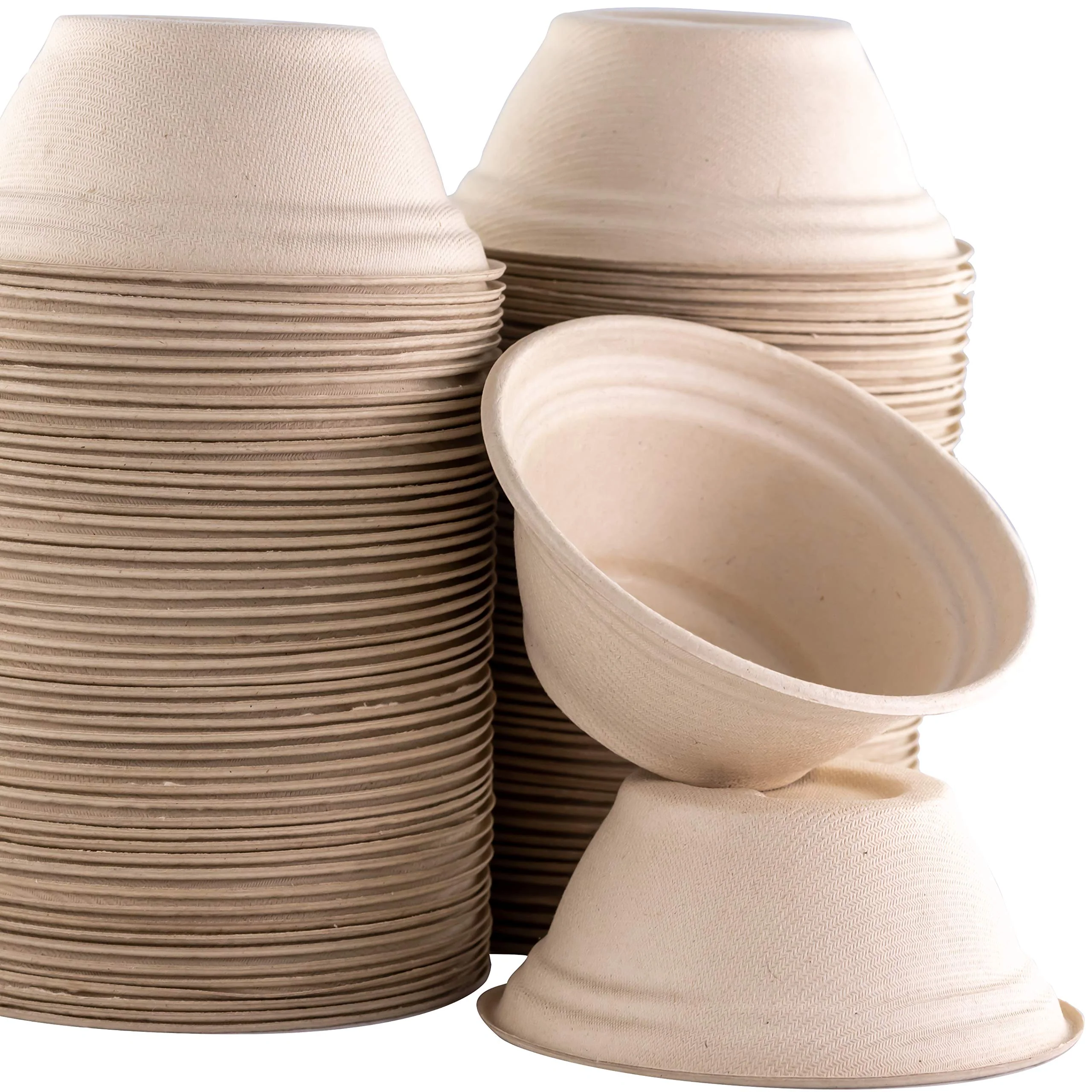 Next-Generation Disco Pets Vet-Grade Biodegradable Disposable Pet Bowls — 8 oz 50 Pack Natural