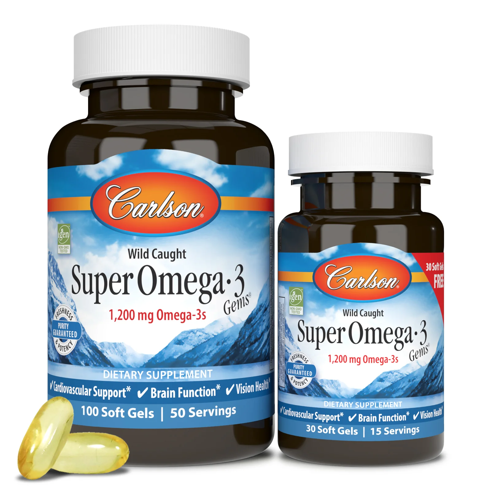 Outstanding Carlson Labs Super Omega-3 Gems® Softgels – Heart Brain Joint Support Healthy