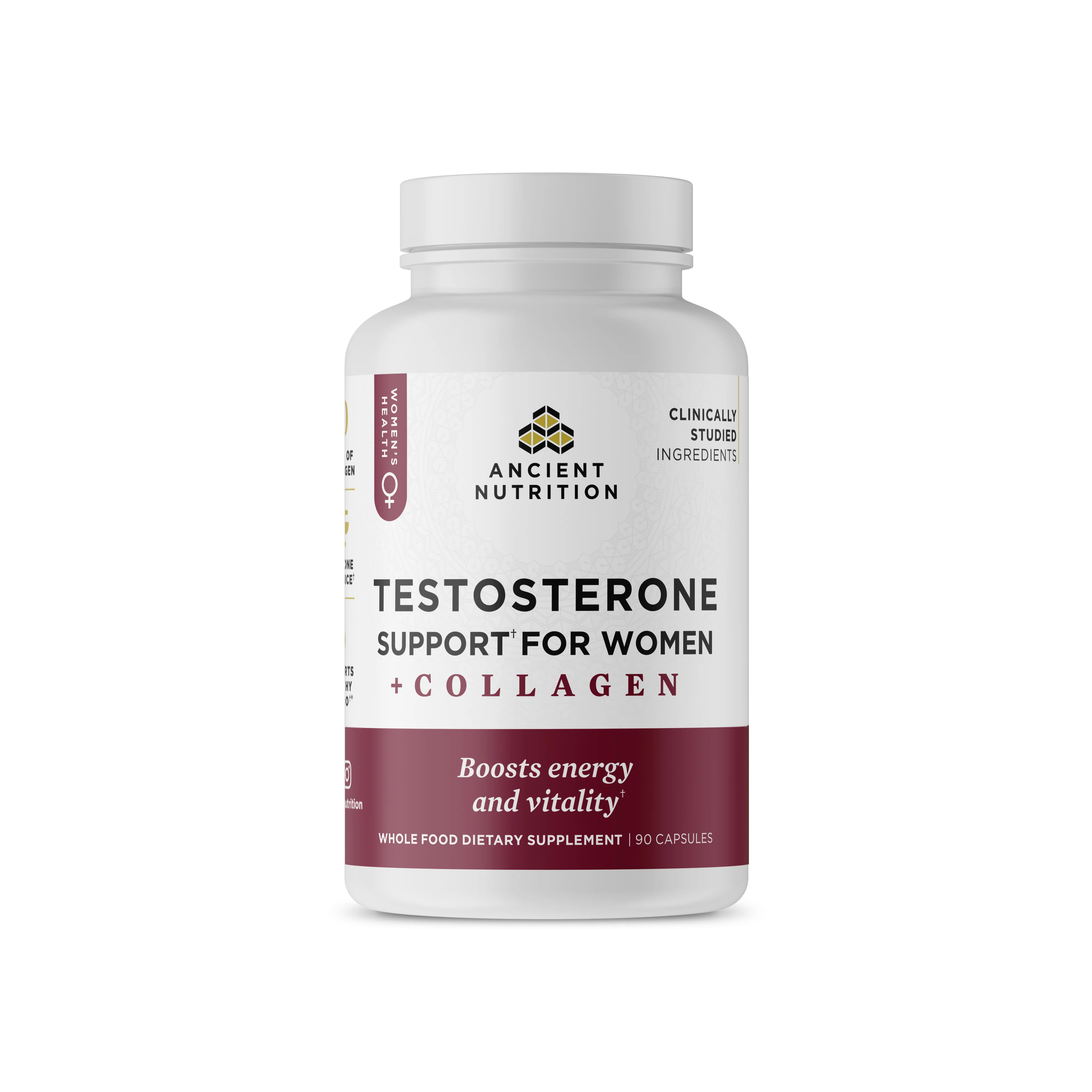 Eco-Friendly Ancient Nutrition Testosterone Support for Women Collagen Capsules Artisan