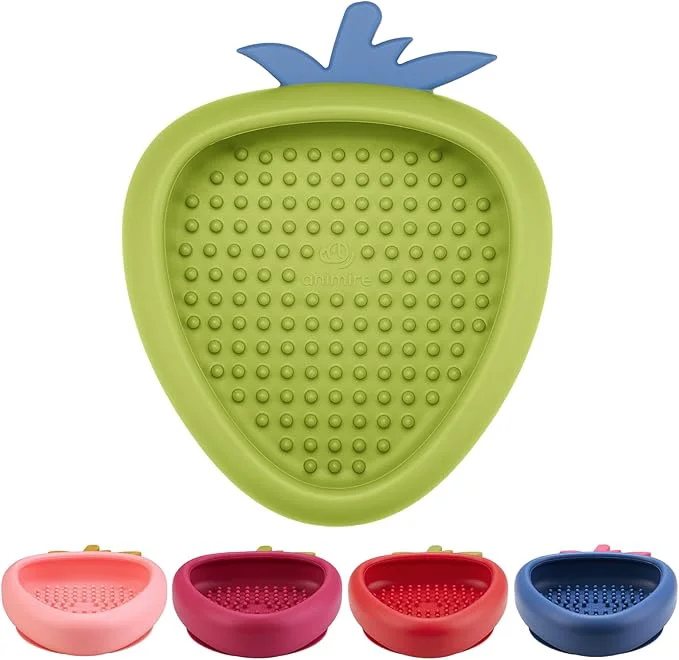 Pure ze Dog Lick Bowl Animire Non-Slip Slow Feeder Lick Mat for Dogs Silicone Dog Enrichment Bowl for Distraction Anxiety Relief Boredom BPA Dishwasher Safe Green L About ThisOverview Fine