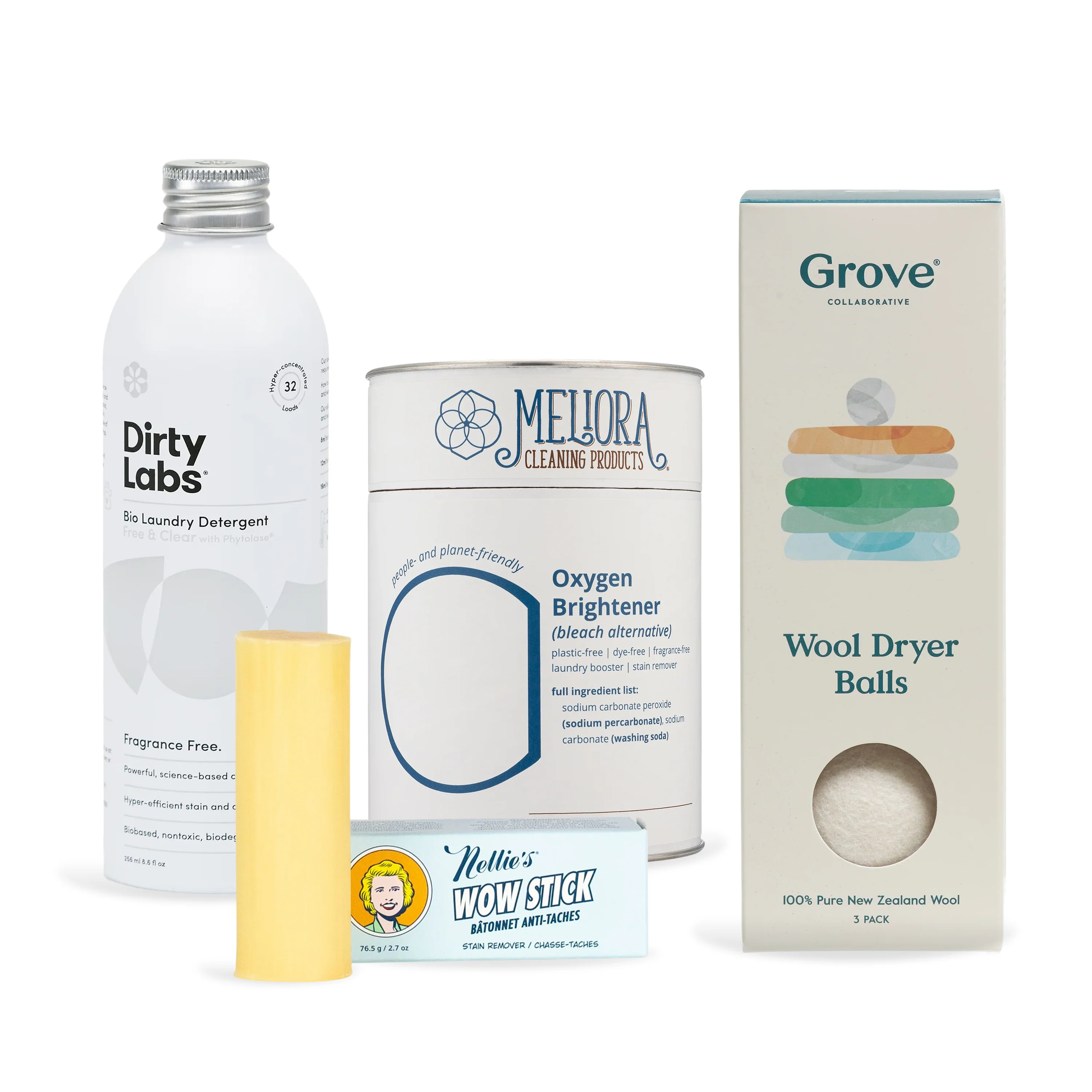 Authentic Grove Collaborative Laundry Bundle – Everyday Fabric Skin-Contact Essentials User-Friendly