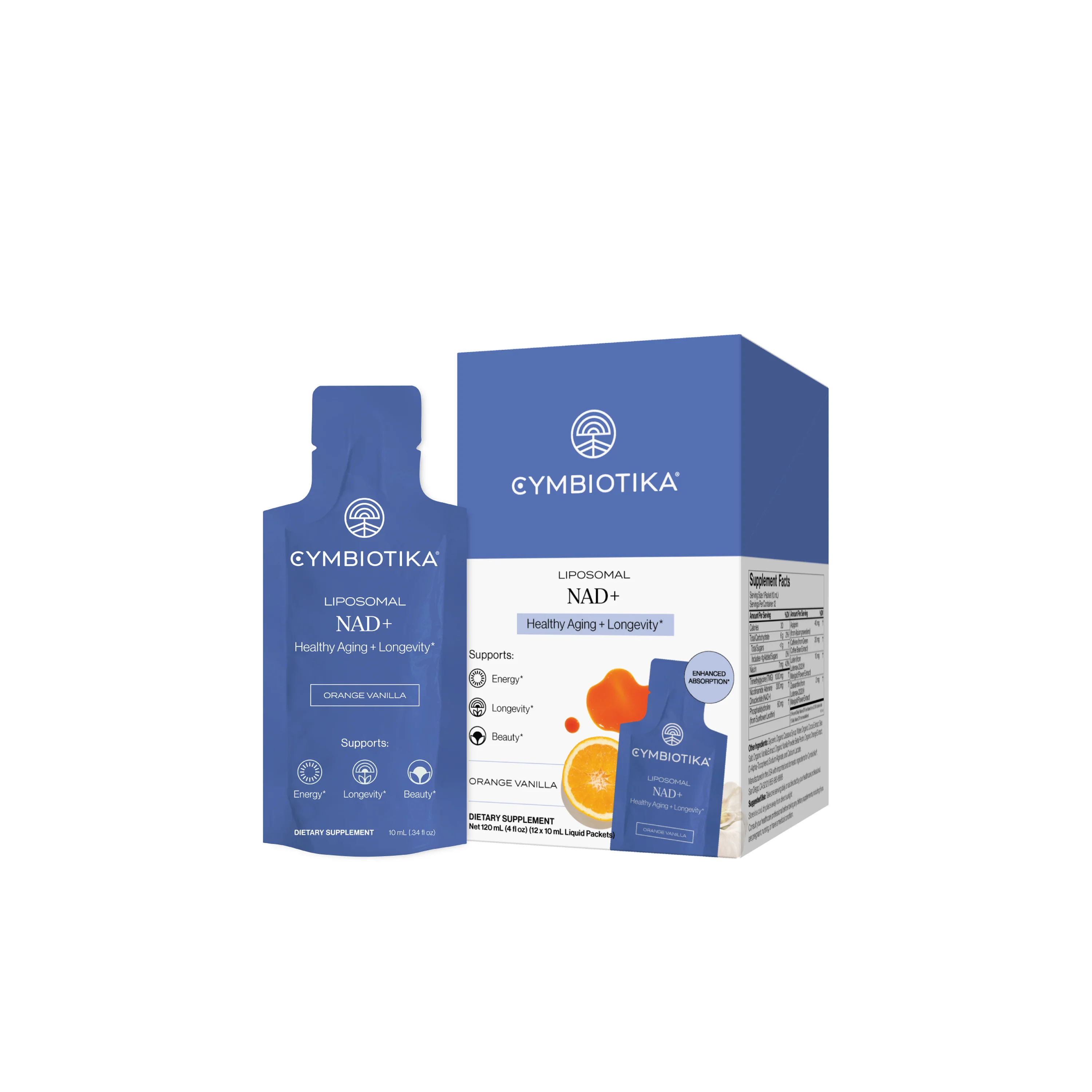 Detailed Cymbiotika Liposomal NAD Packets – Healthy Aging Longevity High-Performance
