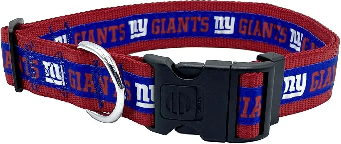 Breathable Pets First NFL New York Giants Licensed PET COLLAR Extra Large Traditional