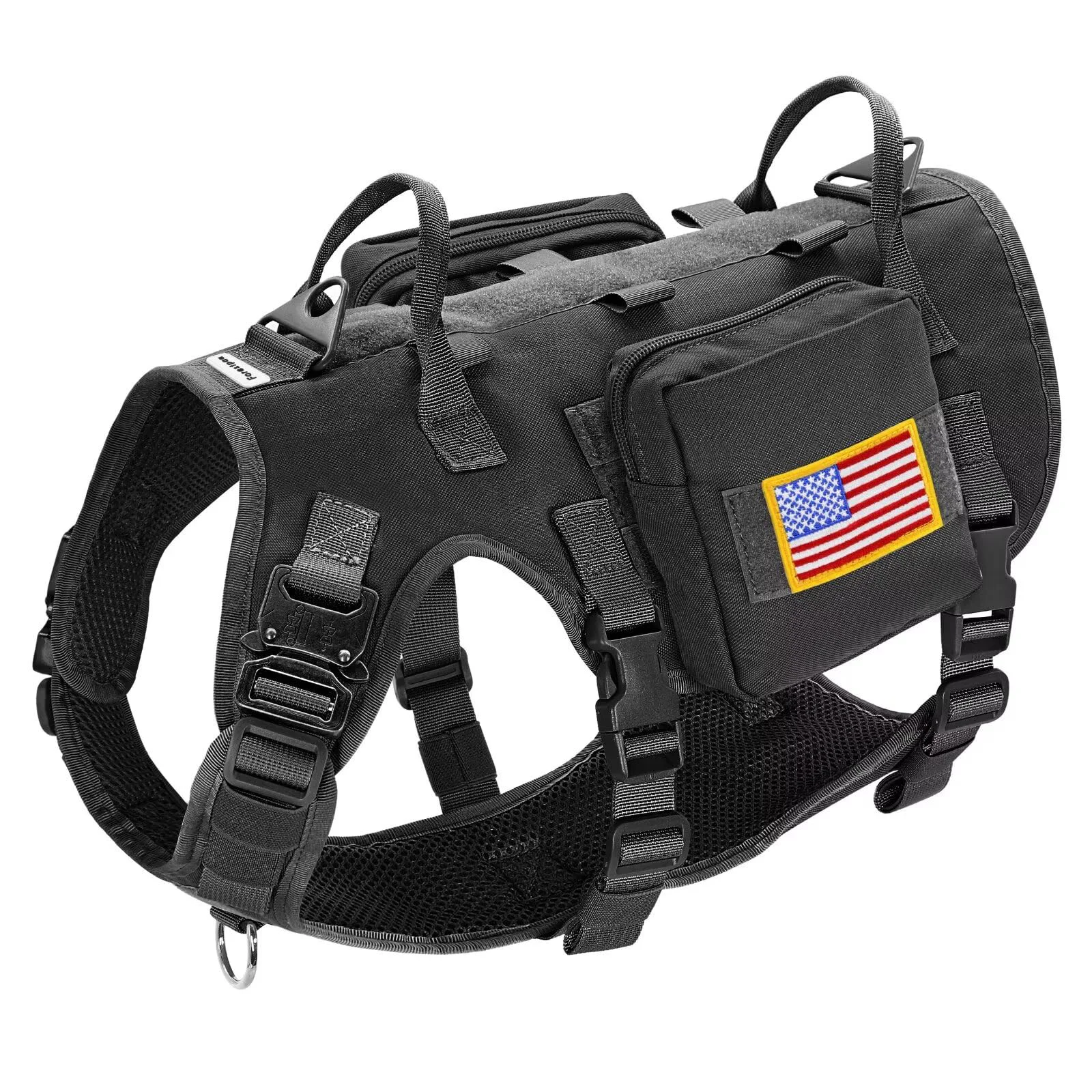 Proven Forestpaw Tactical Dog Harness Medium — No-Pull with Handle MOLLE Pockets Reflective Specialty
