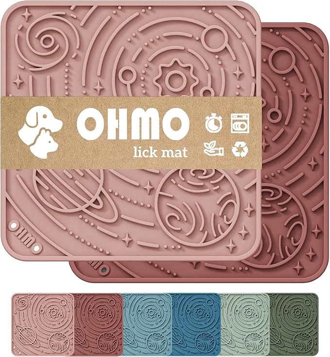 Versatile OHMO Lick Mat for Dogs and Cats Small Mars Coral 2pcs Enrichment Ac Sophisticated