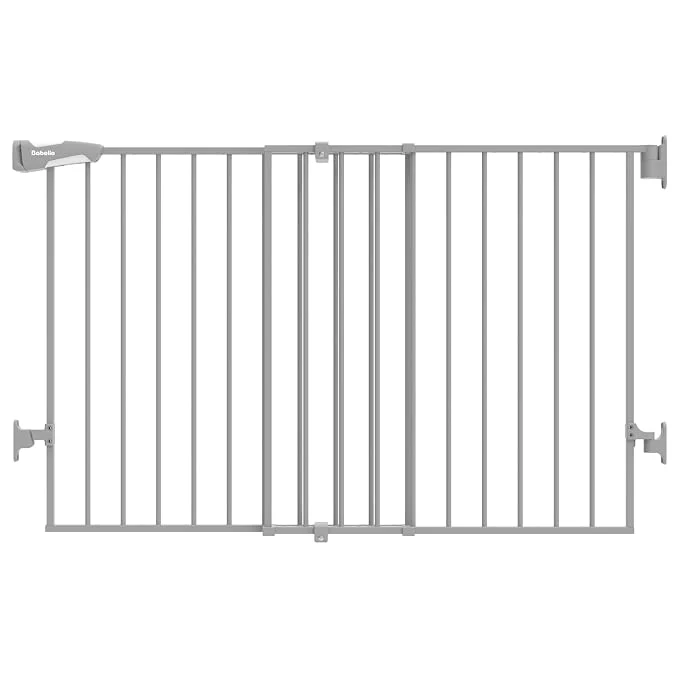 Recyclable Babelio 31.5-55 No Bottom Bar Baby Gate Extra Wide 2-in-1 Auto Close Dog Gate Easy-to-Use