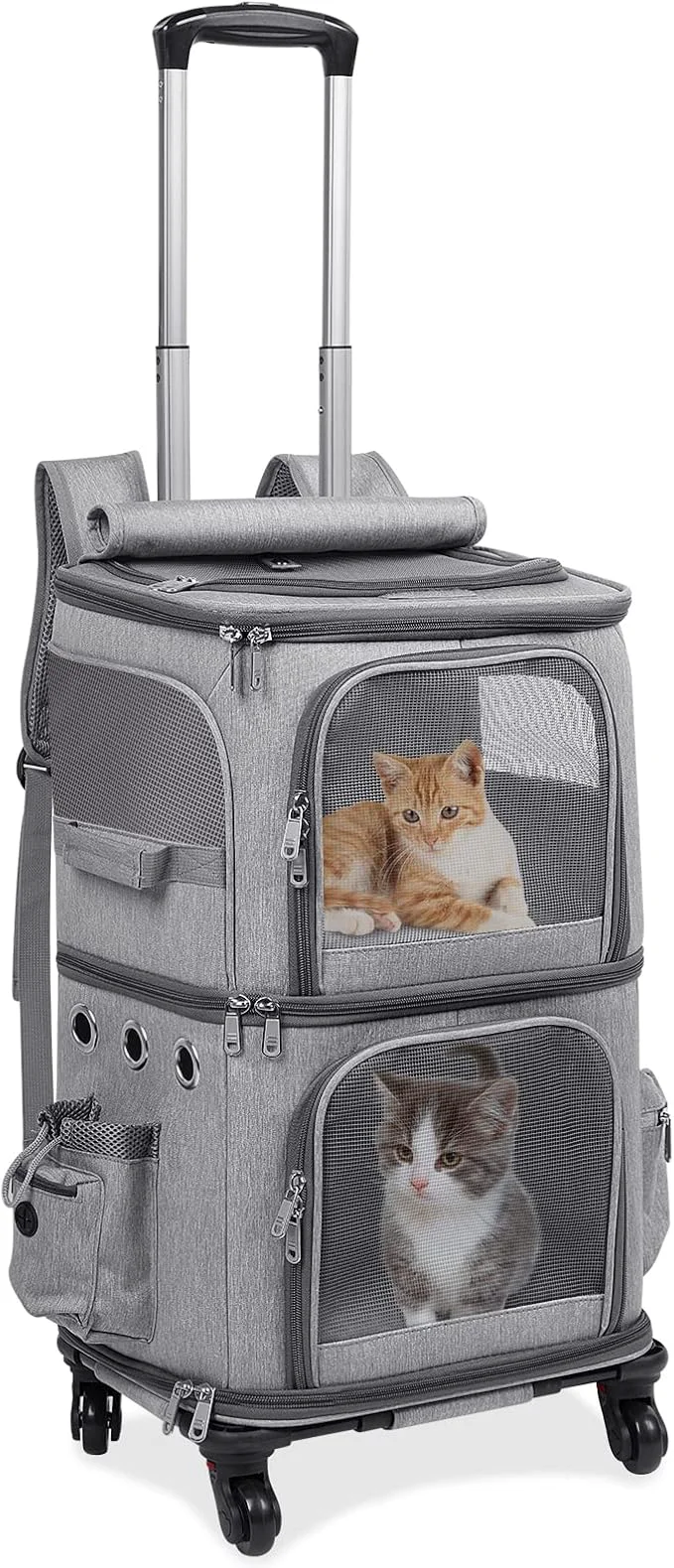 Elegant Double-Compartment Pet Carrier Backpack Fine