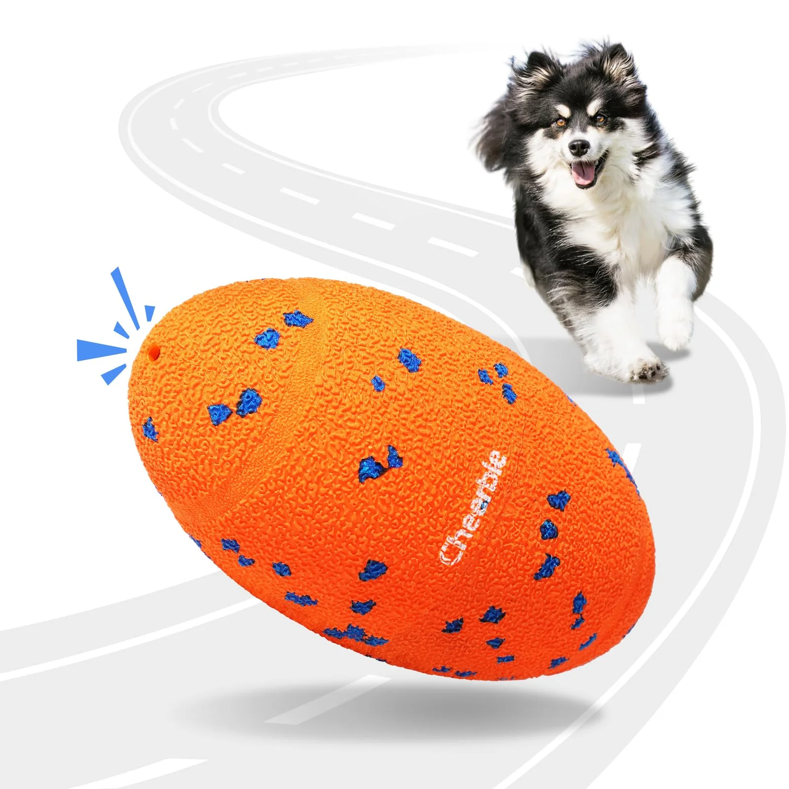 Superior Cheerble Wicked Rugby Smart Interactive Dog Toy – Automatic Moving Squeaky Rugby Ball for Indoor Outdoor Fun Consistent