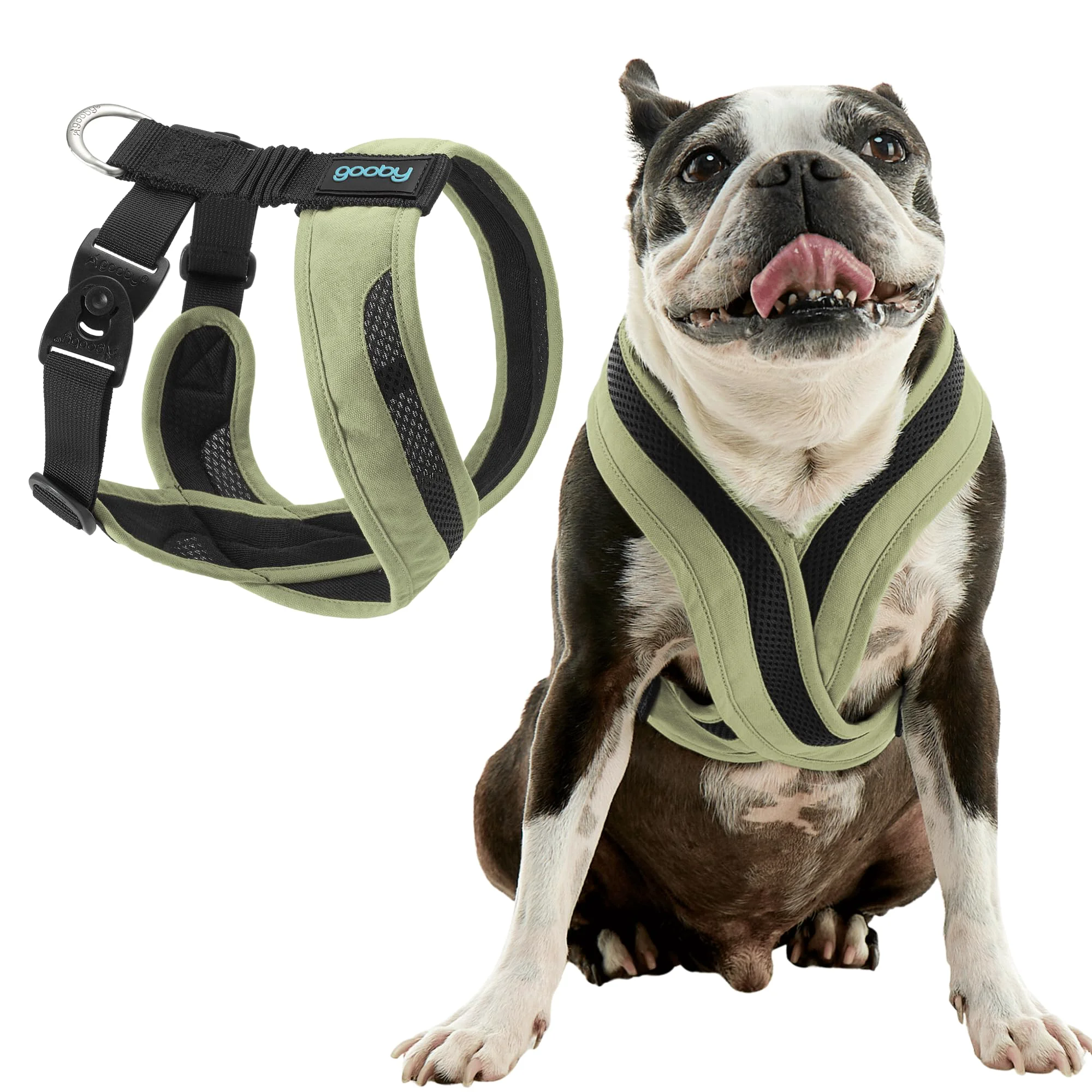 Safe Gooby Comfort X One Dog Harness – Escape- Choke- for Small Dogs Portland Green X-Small Eco-Friendly