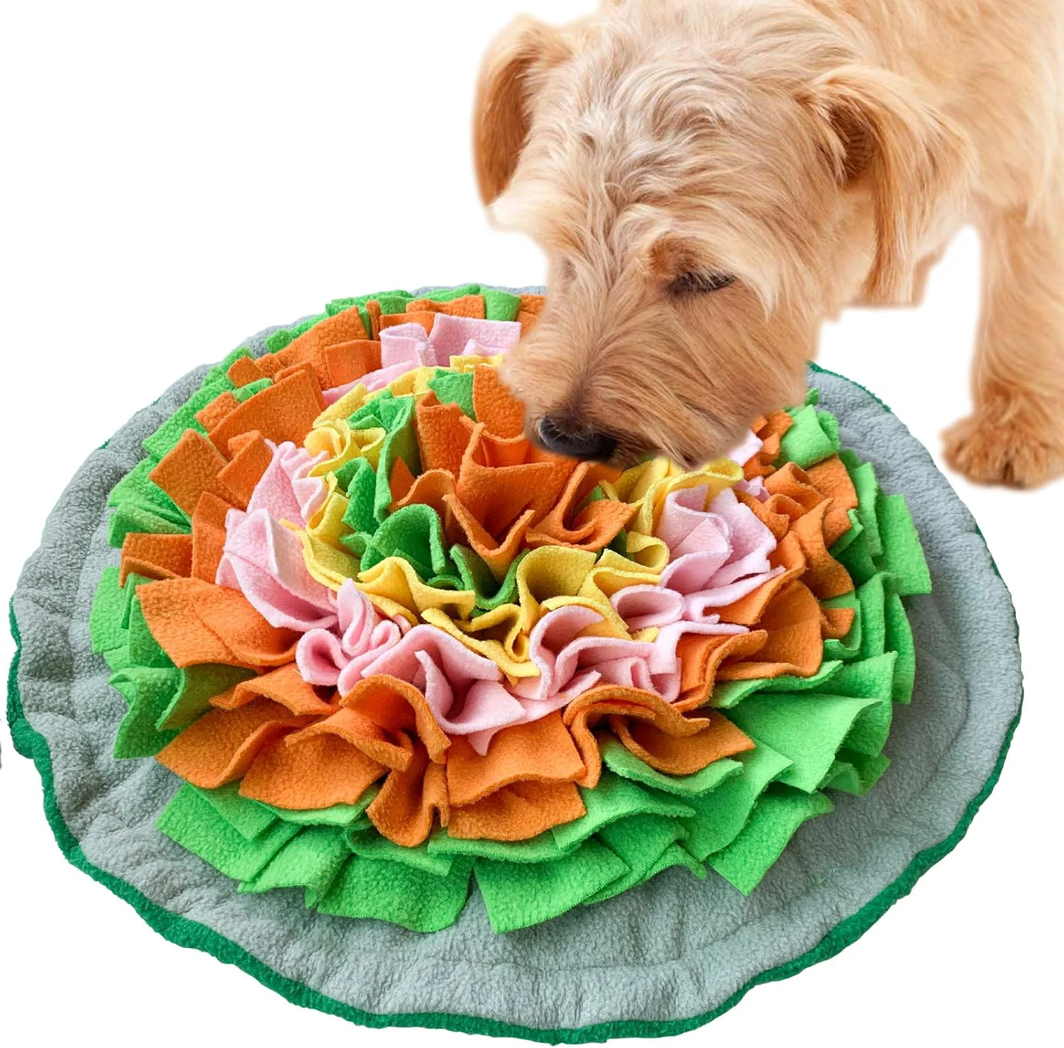 Certified Snuffle Mat for Dogs Interactive Foraging Puzzle Blanket Nosework Feeding Bowl Sniffing Pad for Cats Puppies Small Medium Pets Refined