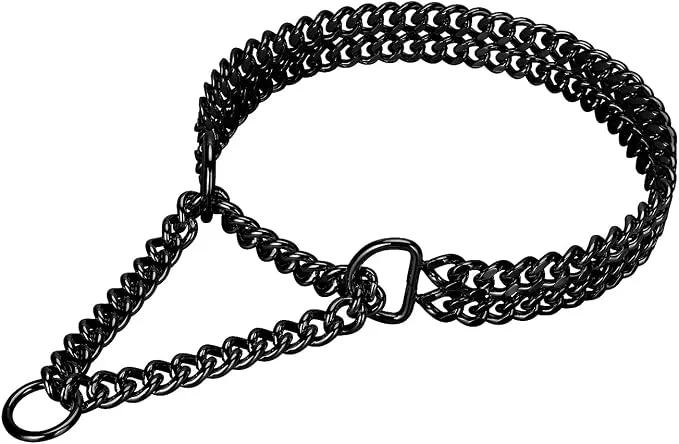 Outstanding Black Dog Chain Collar High-End