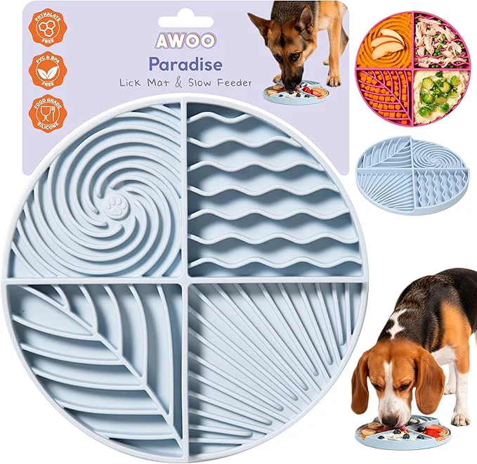 World-Class Awoo Paradise Silicone Dog Cat Lick Mat Slow Feeder with Suction Cups Non-Slip Dishwasher Safe Extend Mealtime Reduce Anxiety Sky About ThisOverview Long-Lasting