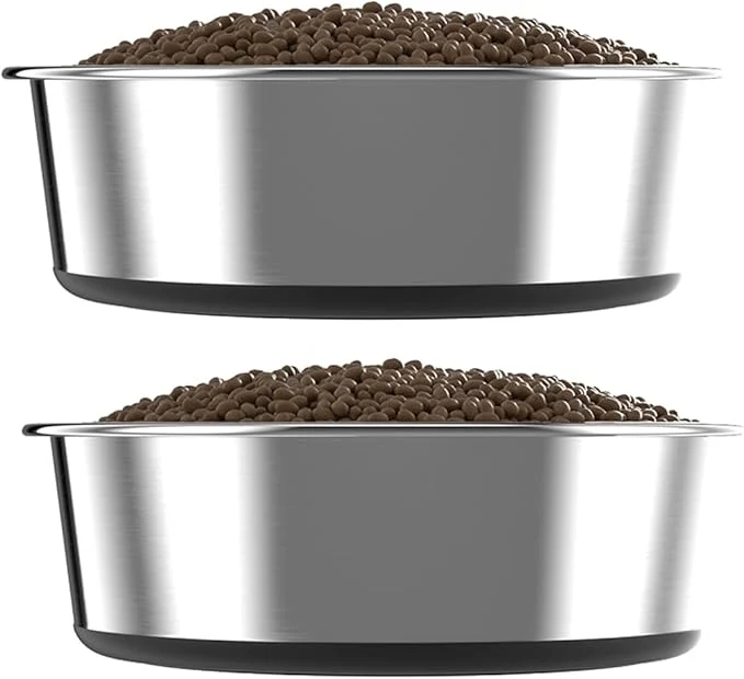 Healthy Deep Stainless Steel Non-Skid Dog and Food Bowls Each Holds Up to 2 Cups Set of 2 Packs 5.5 x 1.9 Inches About ThisOverview Carefully Designed