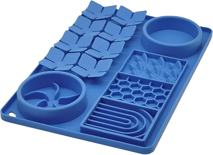 High-Quality Slow Feeder Bowl Silicone Lick Mat with Suction Cups for Dog Cat Snuffle Mat for Pet Smell Training Puzzle Toys for Bored Puppy Interactive Sniff Mat for Slow Eating and Keep Busy BlueAbout ThisOverview Classic