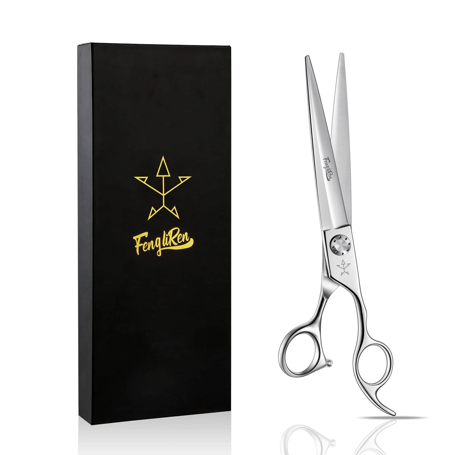 Fast Fengliren 7.5-Inch High-End Professional Dog Grooming Scissors — Sharp Stainless Steel Alloy Handcrafted Top-Quality
