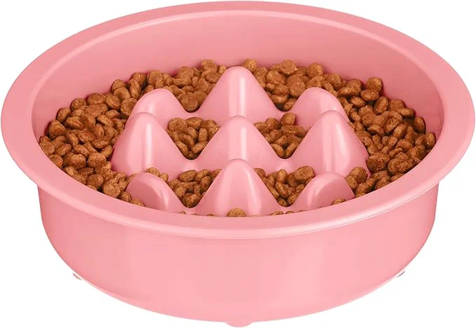 Solid The Niner Slow Feed Bowl – Raised Peaks Slow Down Pets Eating – Fits d Feeders Including Neater Feeder Large Sizes – Gentle on Teeth and Gums – Holds up to 2 Cups Pink About ThisOverview Trendy