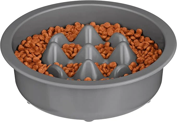 Solid The Niner Slow Feed Bowl – Raised Peaks Slow Down Pets Eating – Fits d Feeders Including Neater Feeder Large Sizes – Gentle on Teeth and Gums – Holds up to 2 Cups Gunmetal Grey About ThisOverview Elegant