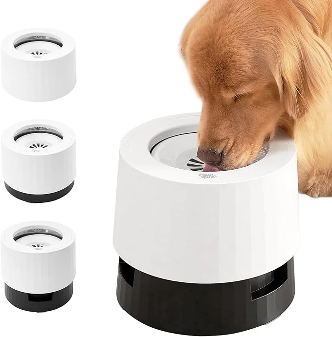 Long-Lasting Pawque Raised 95oz Slow Drinking Dog Water Bowl No Spill for Medium Large Breed Single d Stainless Steel Water Bowl with Floating Disc Stable Sturdy Base and Snap on Adjustable Height StandAbout ThisOverview Proven