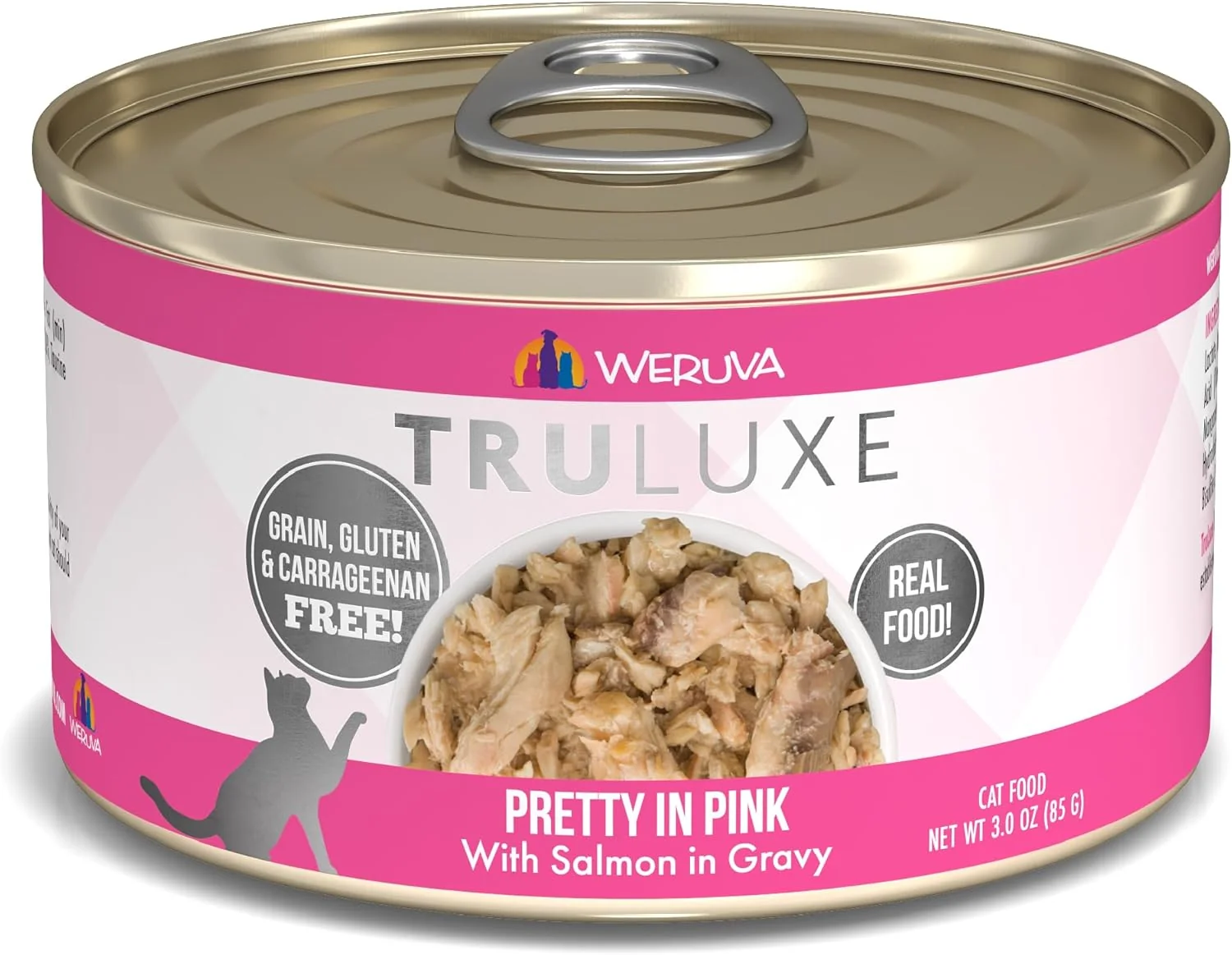 Proven Weruva TruLuxe Cat Food Pretty in Pink with Wild-Caught Salmon in Gravy 3oz Can Pack of 24 First-Class