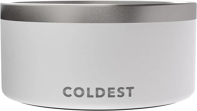 Eco-Friendly Coldest Dog Bowl – Anti Rust Metal Non Slip 3 Layers Insulated Stainless Steel Dog Bowls – Spill Proof Heavy Duty – Water Bowl for Dogs Cats Pets Dish Washer Safe 200 oz Epic White About ThisOverview Carefully Designed